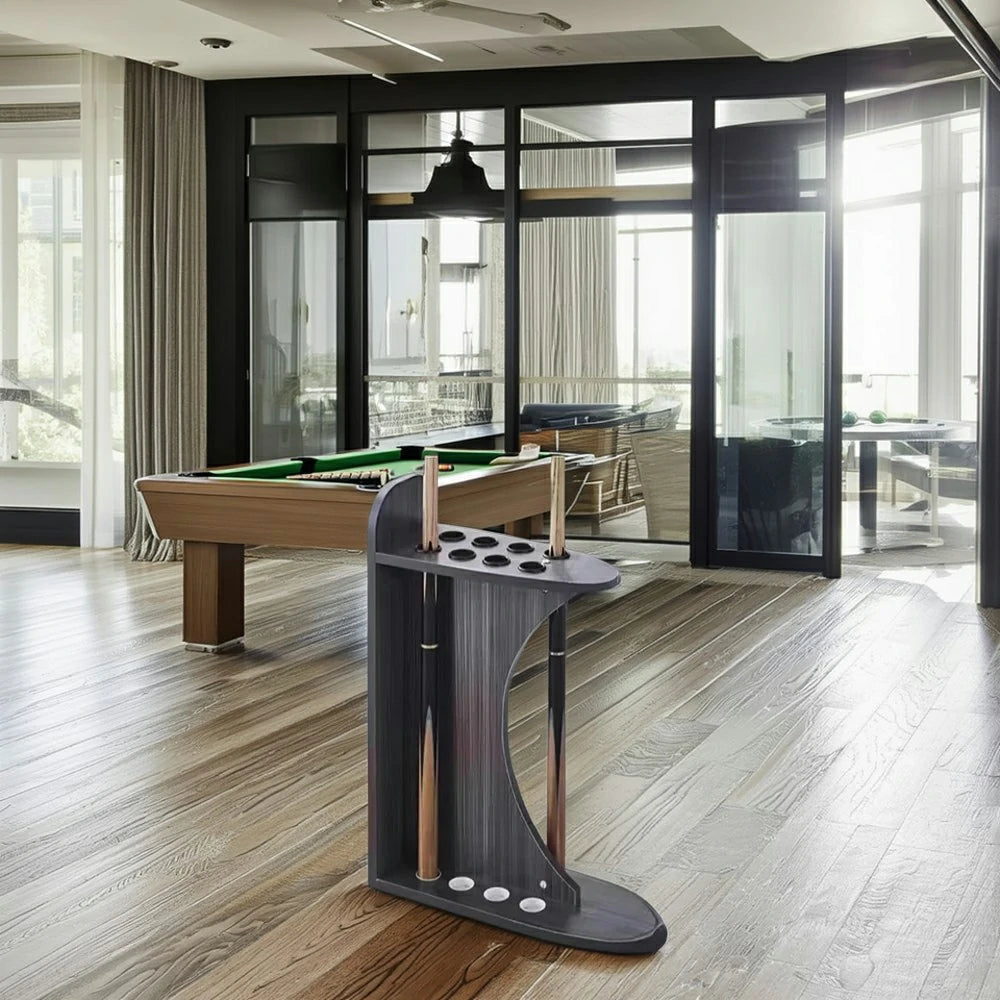 ARIX 8-Hole Cue Rack Space-Saving Stable Design Crescent Shape Wall-Optimised Storage with Rounded Edge Protection
