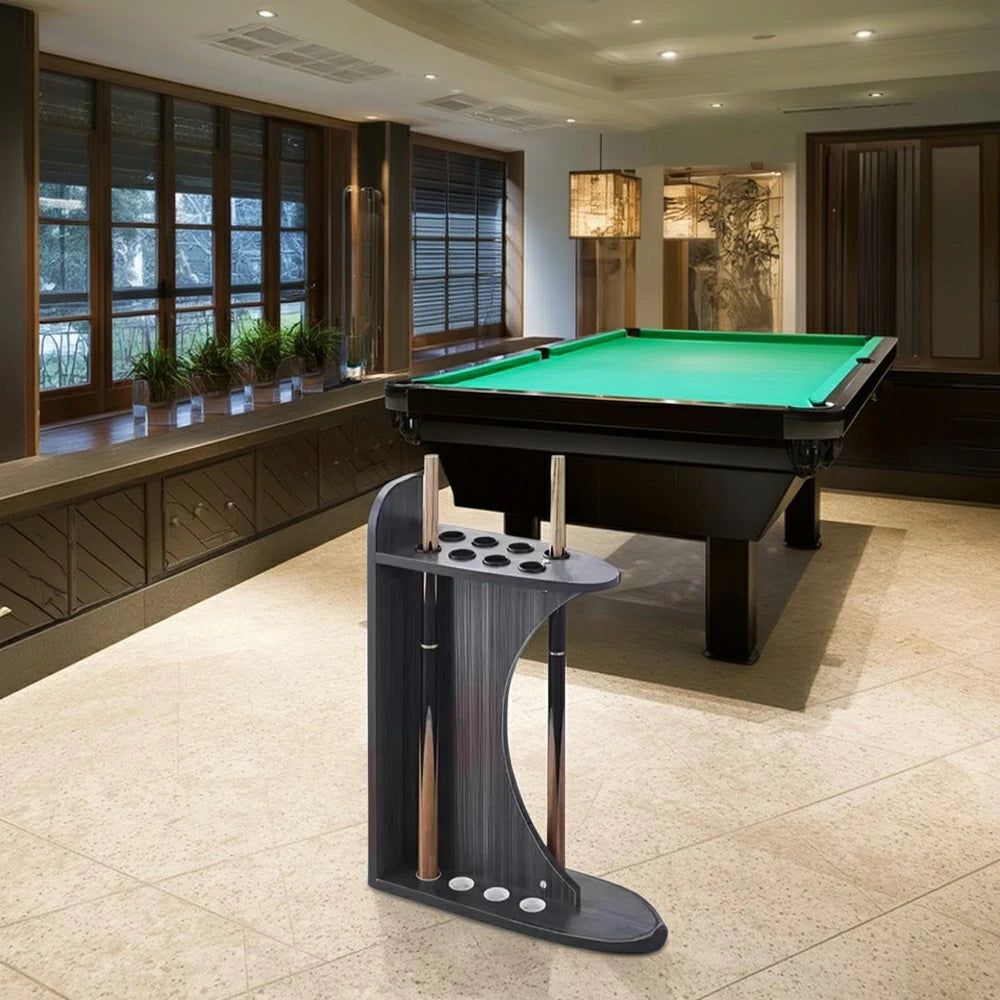 ARIX 8-Hole Cue Rack Space-Saving Stable Design Crescent Shape Wall-Optimised Storage with Rounded Edge Protection