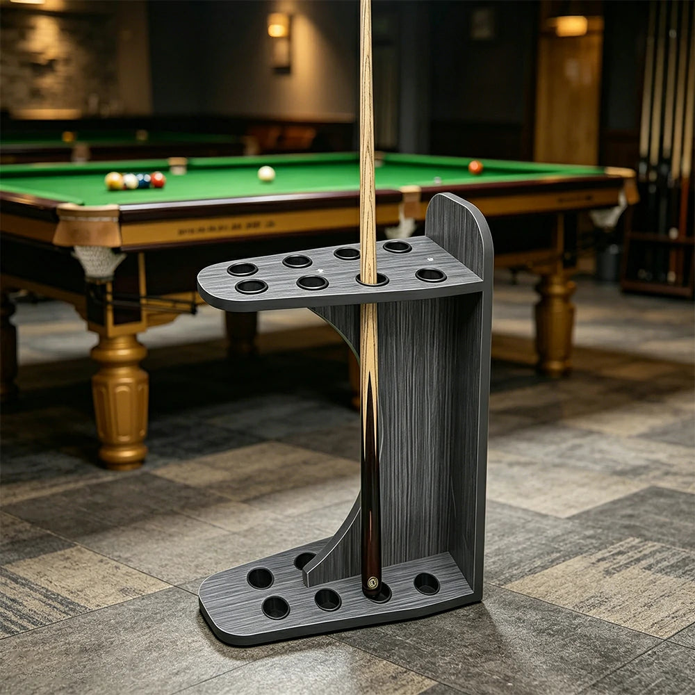 ARIX 8-Hole Cue Rack Space-Saving Stable Design Crescent Shape Wall-Optimised Storage with Rounded Edge Protection