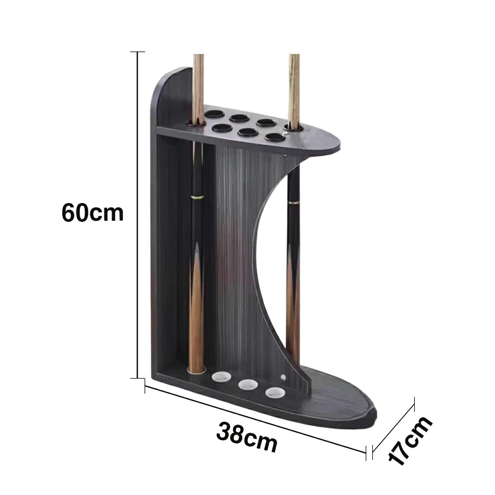 ARIX 8-Hole Cue Rack Space-Saving Stable Design Crescent Shape Wall-Optimised Storage with Rounded Edge Protection