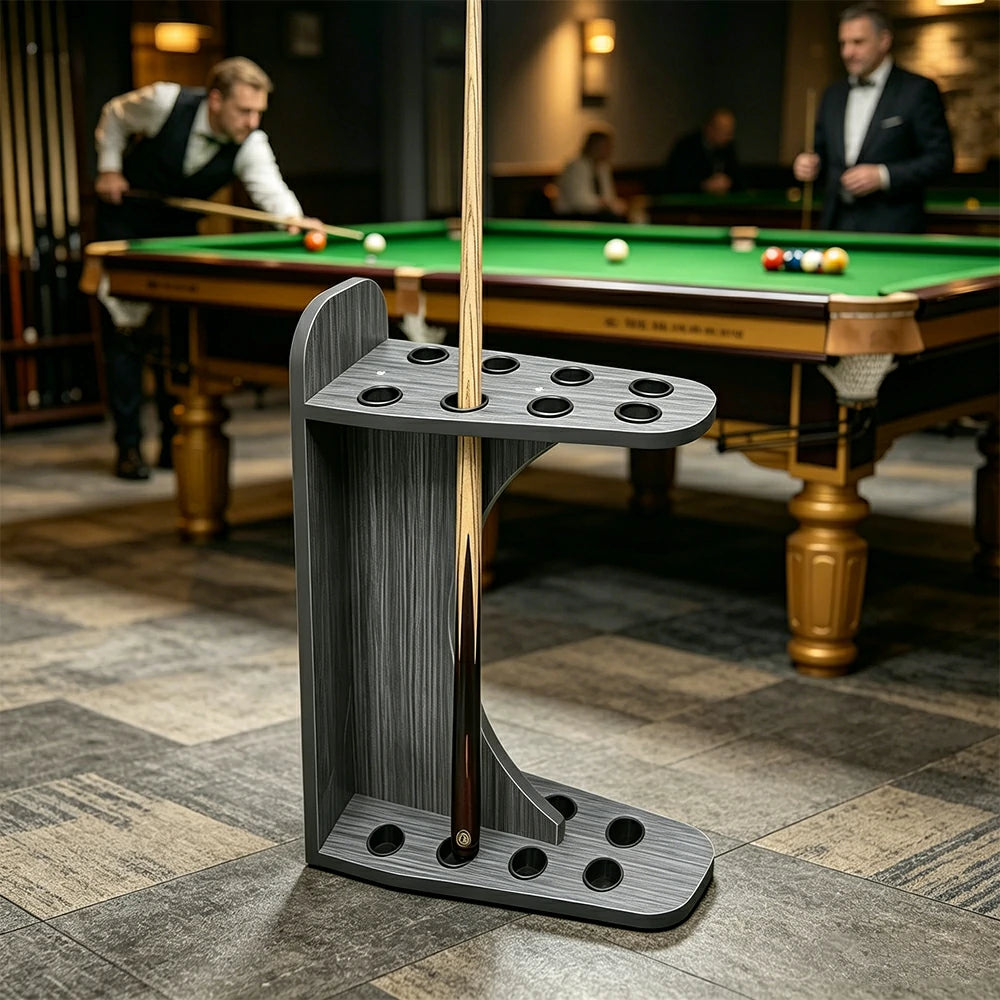 ARIX 8-Hole Cue Rack Space-Saving Stable Design Crescent Shape Wall-Optimised Storage with Rounded Edge Protection