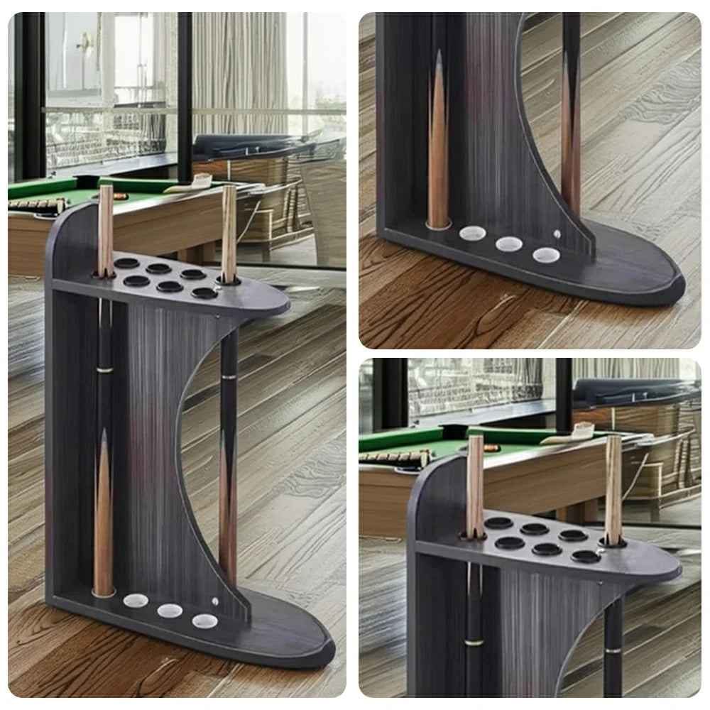 ARIX 8-Hole Cue Rack Space-Saving Stable Design Crescent Shape Wall-Optimised Storage with Rounded Edge Protection