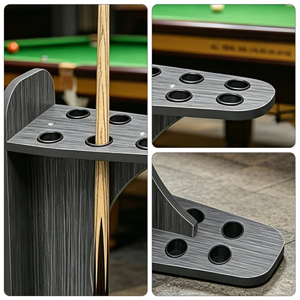 ARIX 8-Hole Cue Rack Space-Saving Stable Design Crescent Shape Wall-Optimised Storage with Rounded Edge Protection