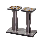 ARIX 16-Hole Cue Rack Space-Saving Stable Build Compact Stand Design Wall-Optimised Storage with Smooth Protective Edges - Grey