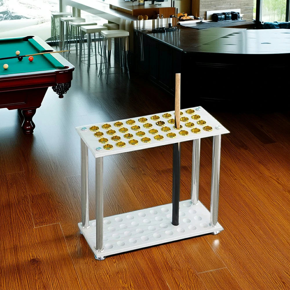ARIX 36-Hole Cue Rack Space-Saving Stable Build Floor-Standing Design Corner-Friendly Placement with Stable Base Support - White