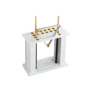 ARIX Wooden Floor Cue Rack Free-Standing Billiard Stick Holder Solid Wood Design Space-Saving and Durable - White