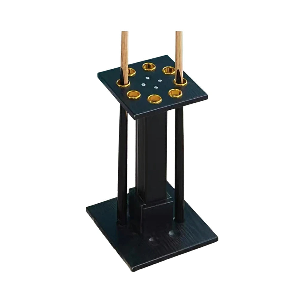 ARIX 8-Hole Cue Rack Space-Saving Stable Build Straight-Tube Square Design Corner-Friendly Placement with Stable Base Support - Black