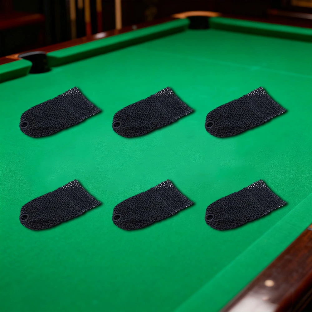 ARIX Deluxe Billiard Pocket Nets, Thick Cotton–Nylon Replacement Set 6-Pack - Black