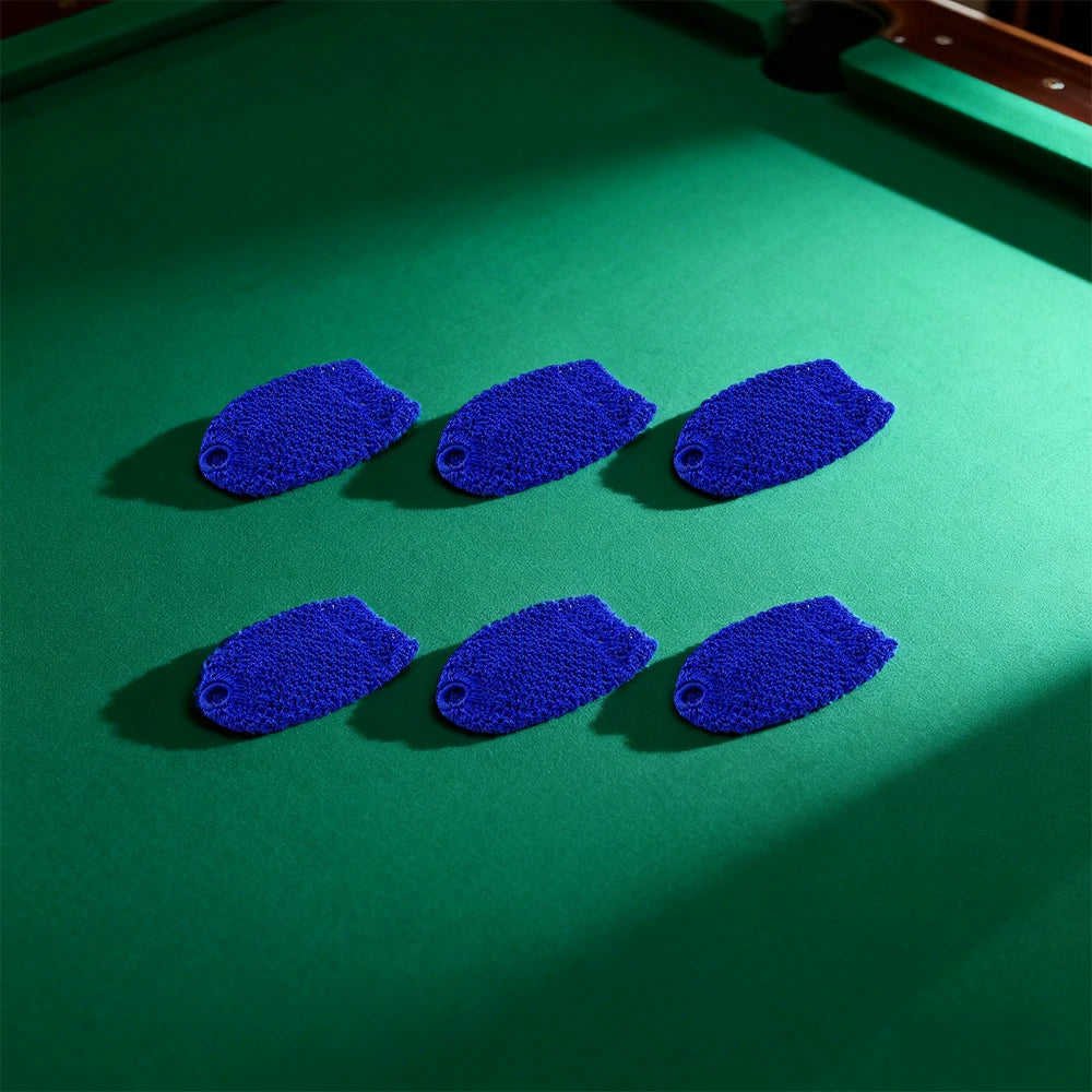 ARIX Deluxe Billiard Pocket Nets, Thick Cotton–Nylon Replacement Set 6-Pack - Blue