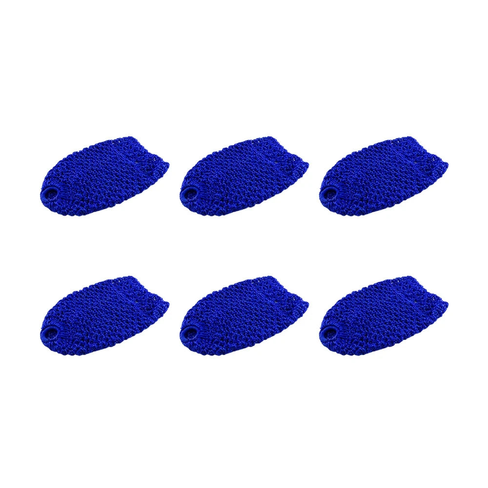 ARIX Deluxe Billiard Pocket Nets, Thick Cotton–Nylon Replacement Set 6-Pack - Blue