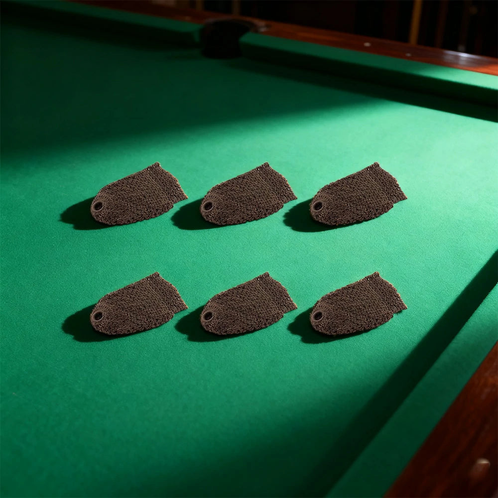 ARIX Deluxe Billiard Pocket Nets, Thick Cotton–Nylon Replacement Set 6-Pack - Brown