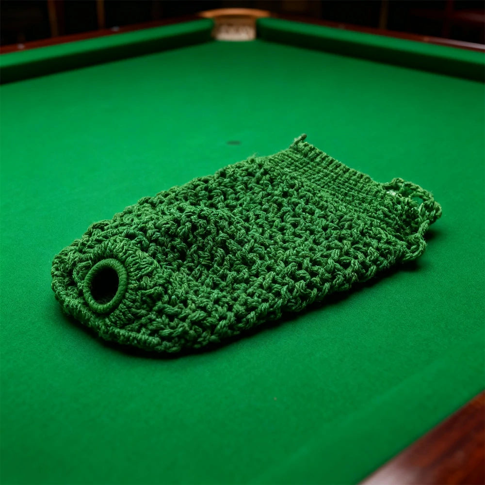 ARIX Deluxe Billiard Pocket Nets, Thick Cotton–Nylon Replacement Set 6-Pack - Green