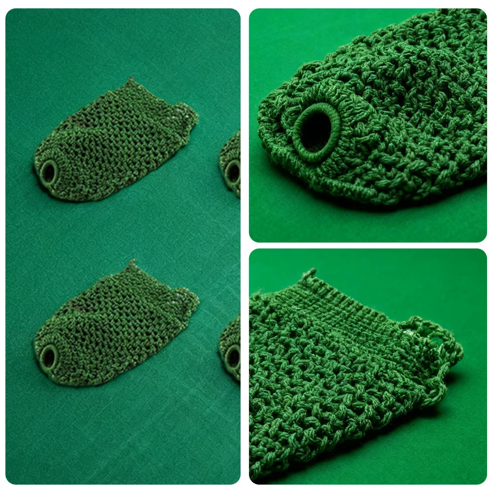 ARIX Deluxe Billiard Pocket Nets, Thick Cotton–Nylon Replacement Set 6-Pack - Green