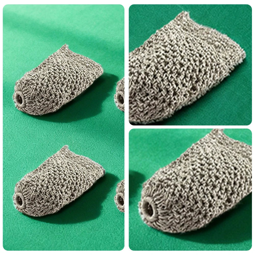 ARIX Deluxe Billiard Pocket Nets, Thick Cotton–Nylon Replacement Set 6-Pack - Silver