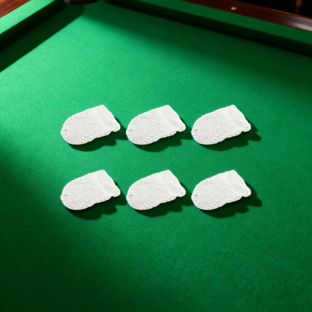 ARIX Deluxe Billiard Pocket Nets, Thick Cotton–Nylon Replacement Set 6-Pack - White