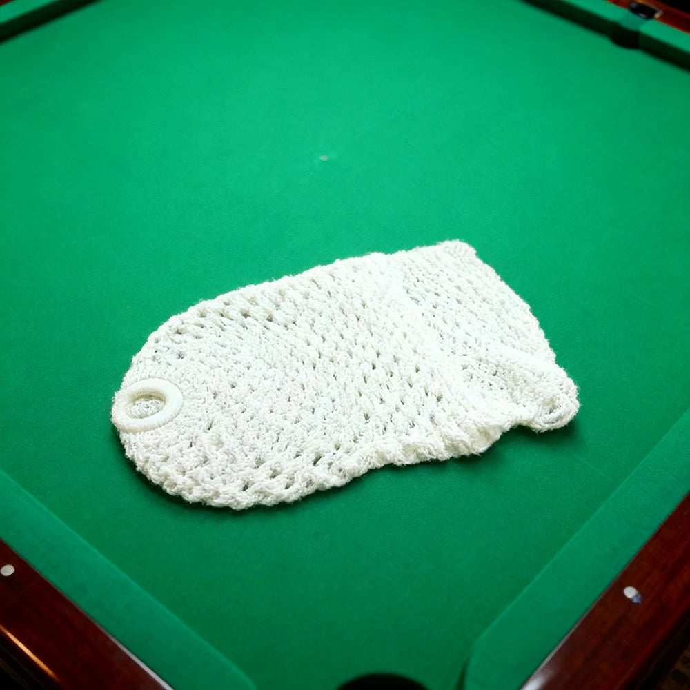 ARIX Deluxe Billiard Pocket Nets, Thick Cotton–Nylon Replacement Set 6-Pack - White