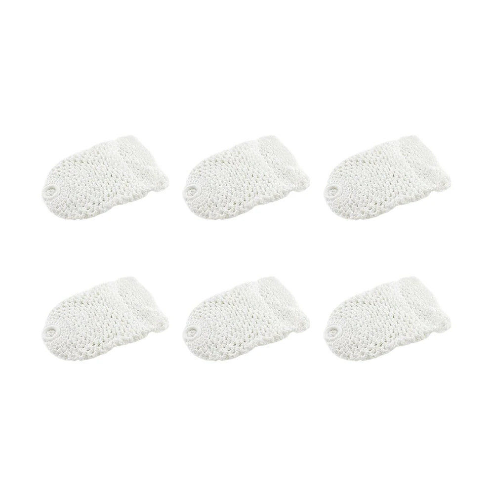 ARIX Deluxe Billiard Pocket Nets, Thick Cotton–Nylon Replacement Set 6-Pack - White