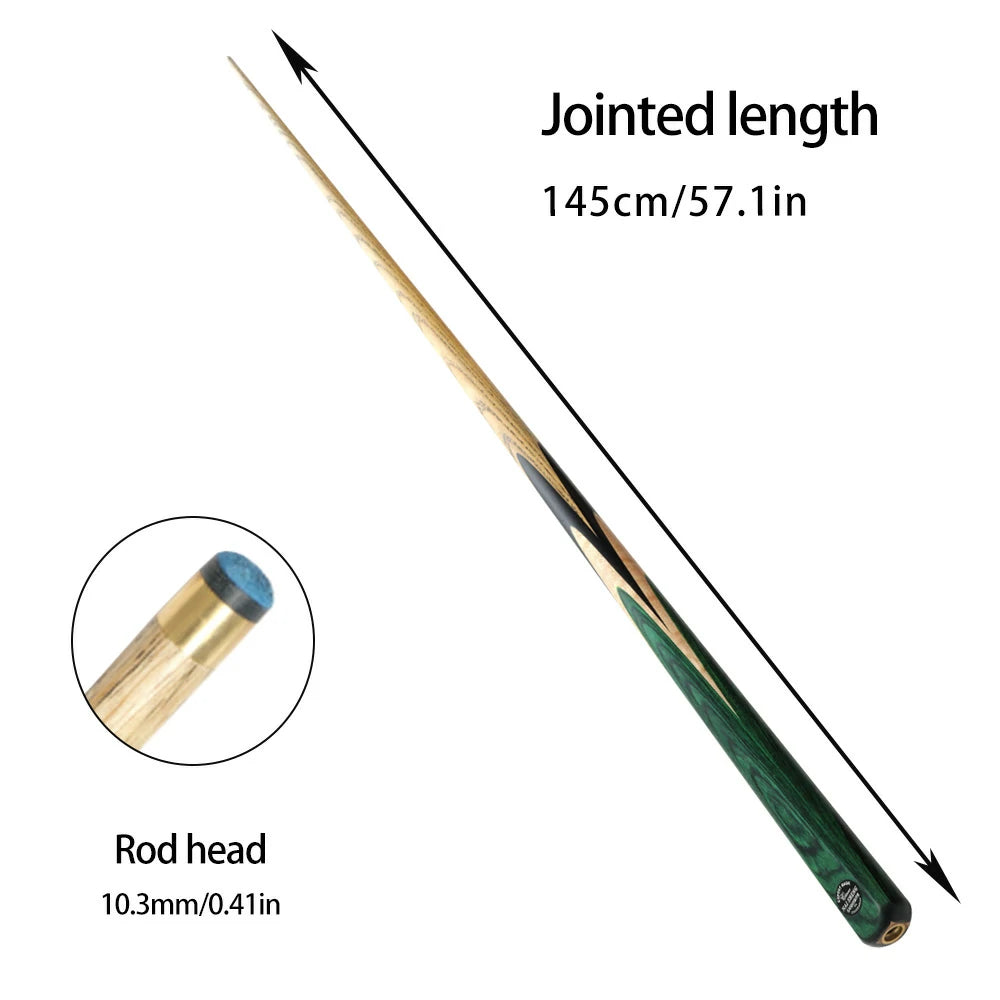 ARIX Billiard Cue 1/2 Split, North American Ash Shaft, 10.3mm Tip, 4-Splice Maple Ebony Butt - 145cm