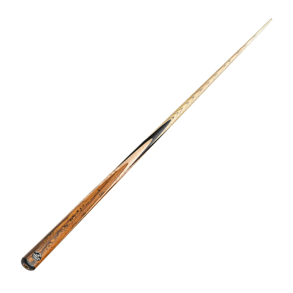 ARIX Billiard Cue 1/2 Split, Ash Shaft, 10.3mm Leather Tip, Ebony & Tiger Maple 4-Splice Butt - 145cm