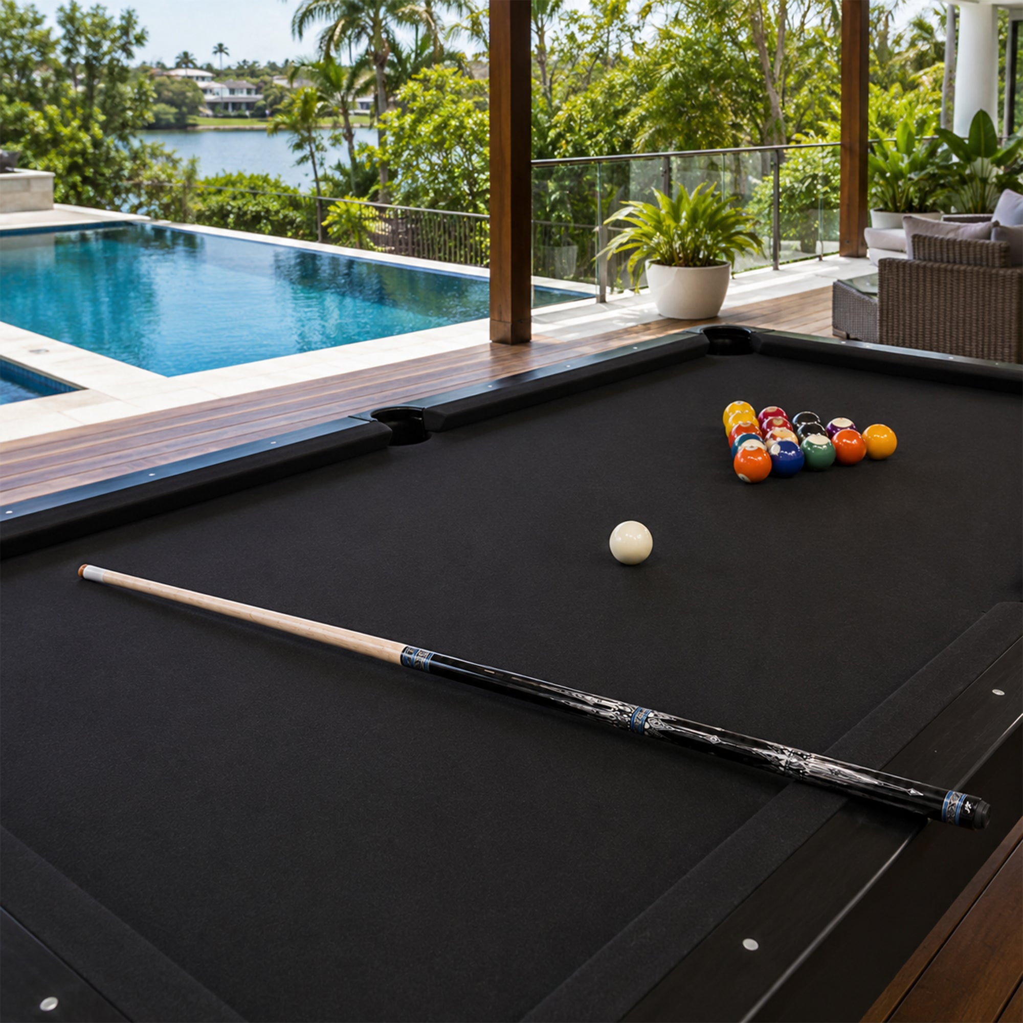 ARIX Carbon Fiber Cue Stick 12.5MM Tip 145CM 1/2 Split Precision Control Professional Billiard Pool Cue Durable Performance - Black