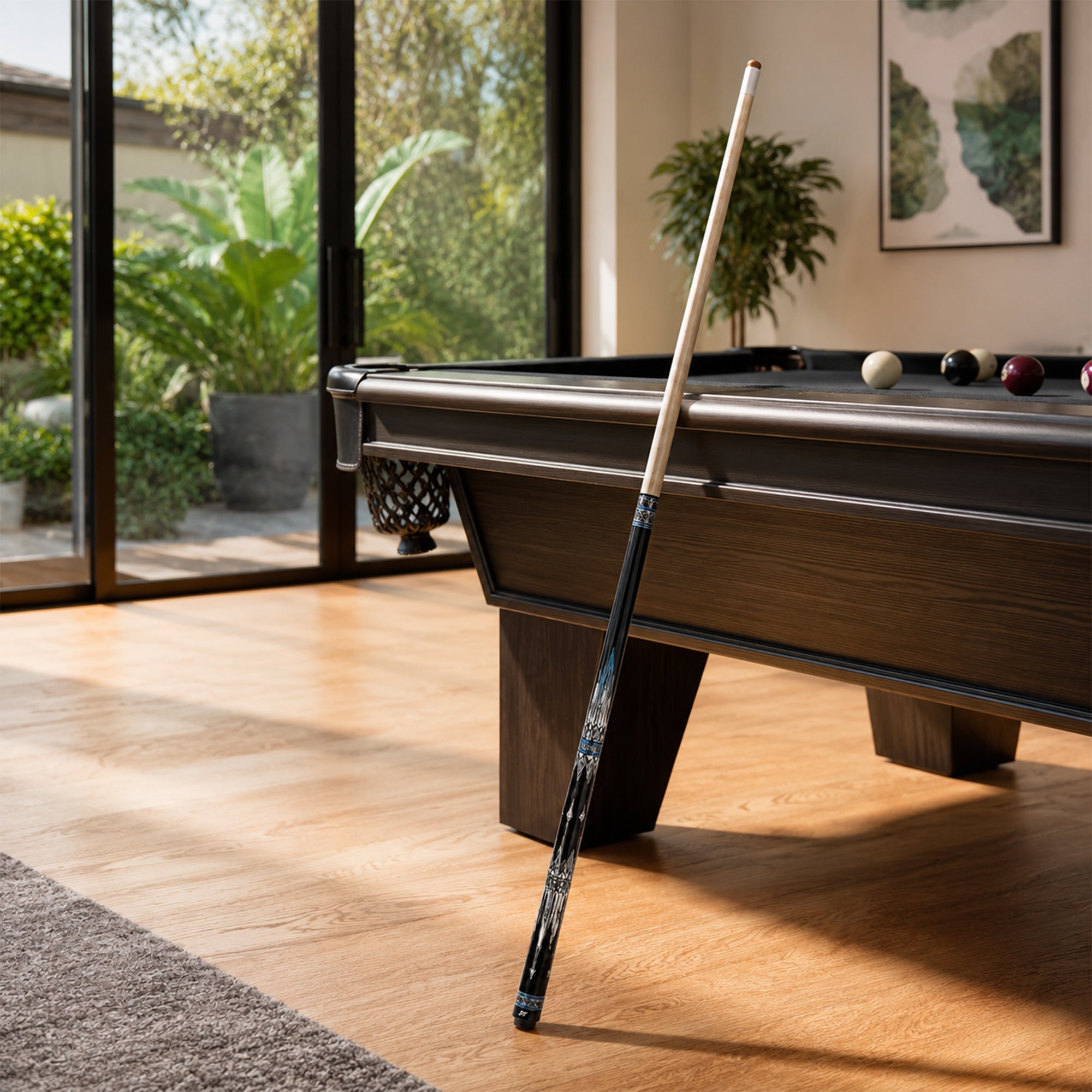 ARIX Carbon Fiber Cue Stick 12.5MM Tip 145CM 1/2 Split Precision Control Professional Billiard Pool Cue Durable Performance - Black