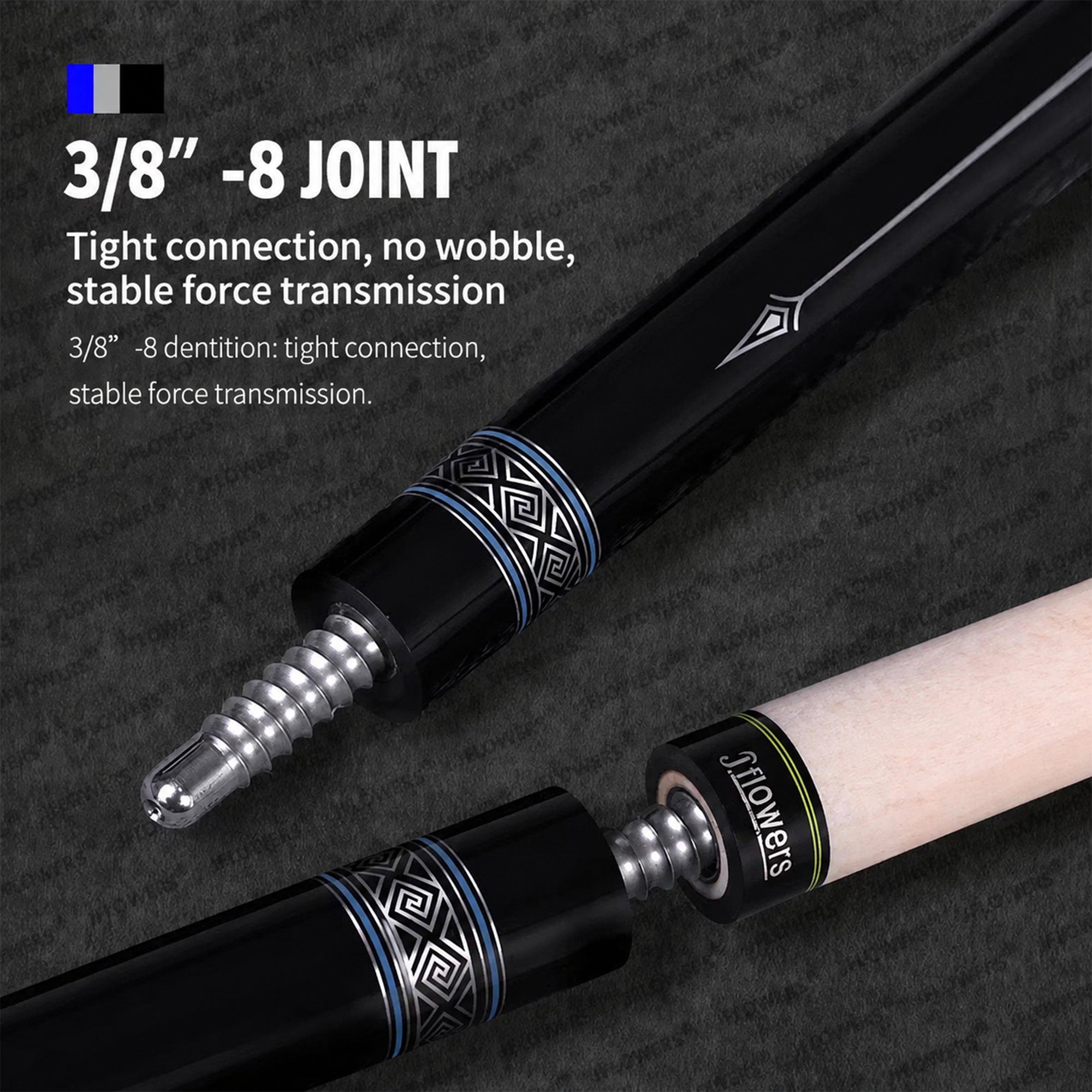 ARIX Carbon Fiber Cue Stick 12.5MM Tip 145CM 1/2 Split Precision Control Professional Billiard Pool Cue Durable Performance - Black