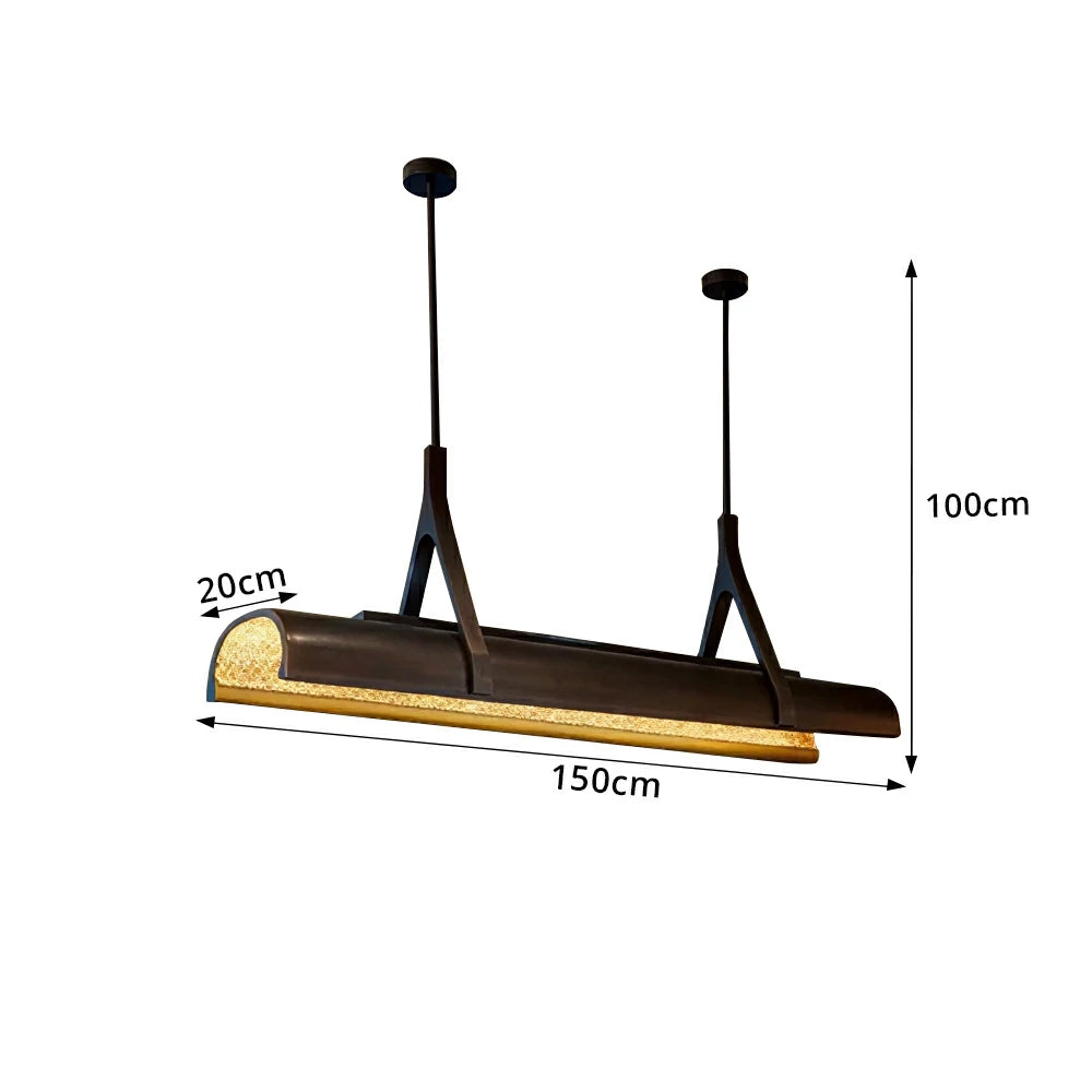 ARIX Modern Linear LED Pendant Light for Dining Room Billiard Table Bar Counter - Black