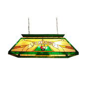 ARIX Tiffany Style Billiards Pendant Light Stained Glass Pool Table Hanging Lamp - Green