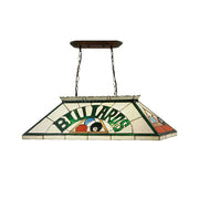 ARIX Tiffany Style Billiards Pendant Light Stained Glass Pool Table Hanging Lamp - White