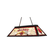 ARIX Tiffany Style Billiards Pendant Light Stained Glass Pool Table Hanging Lamp - Red