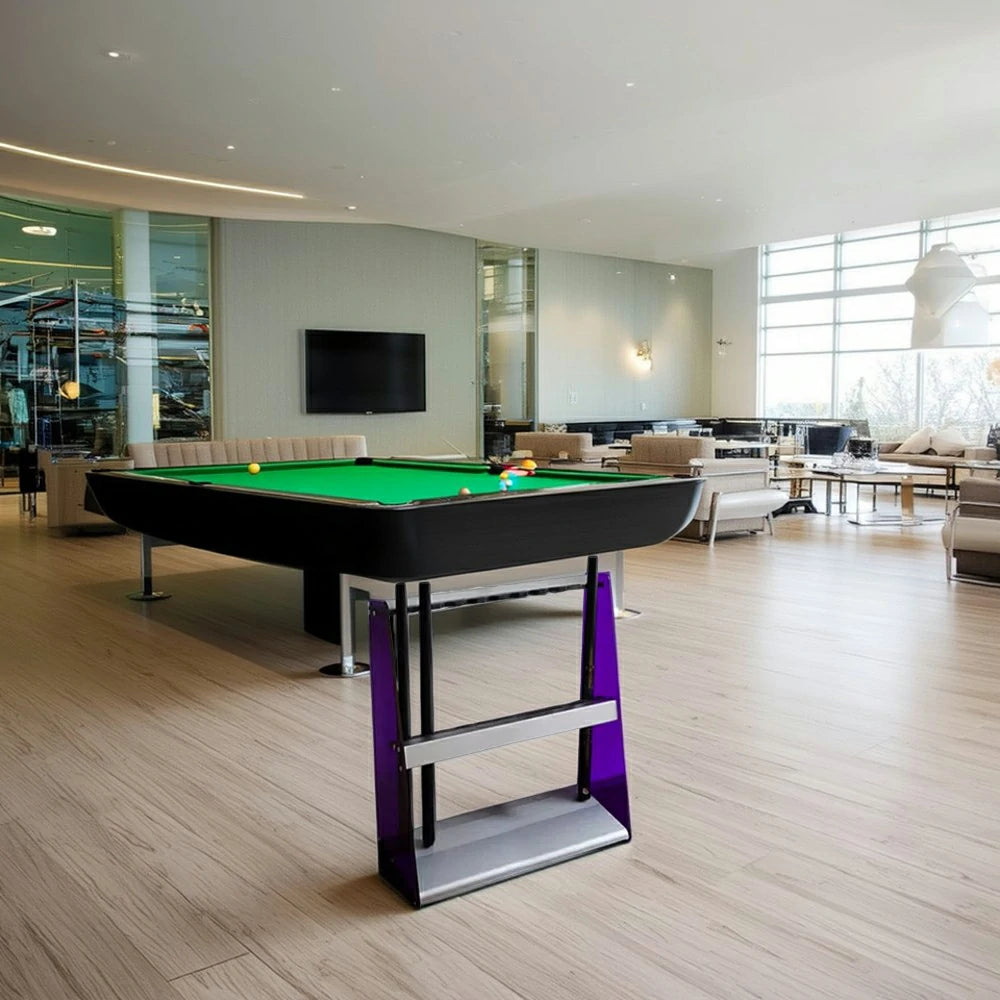 ARIX 10-Hole Acrylic Cue Rack Stable Dual-Slot Rubber Design Modern Wall-Mounted Holder with Non-Slip Base - Purple