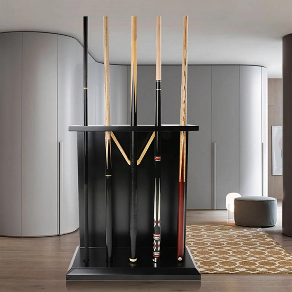 ARIX 5-Hole Beechwood Cue Rack Stable Wide-Base Design Durable Lacquered Finish with Enlarged Slots for Easy Cue Storage