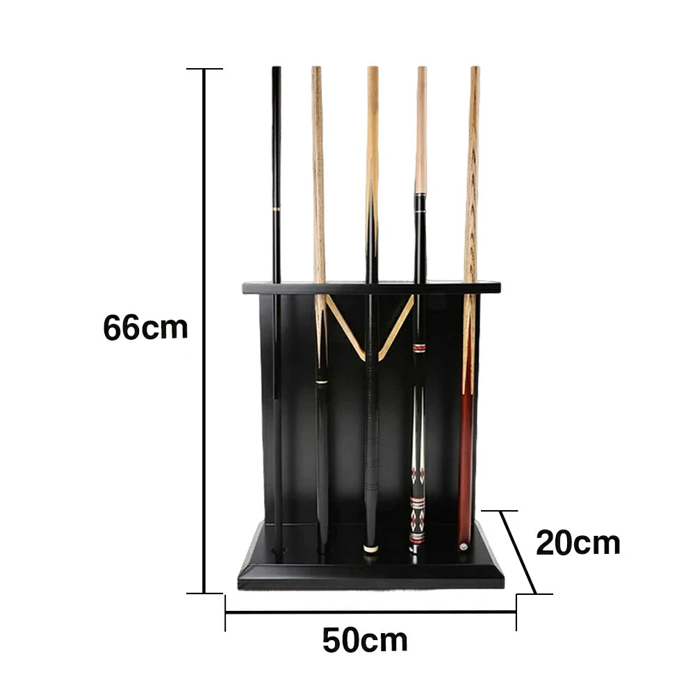 ARIX 5-Hole Beechwood Cue Rack Stable Wide-Base Design Durable Lacquered Finish with Enlarged Slots for Easy Cue Storage