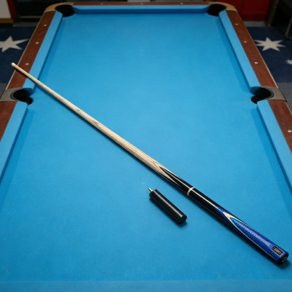 RILEY 3/4 Split Pool Cue - Stable Control & Smooth Feedback, Ash Wood Shaft & Multi-Layer Composite Butt, 9.5mm Leather Tip