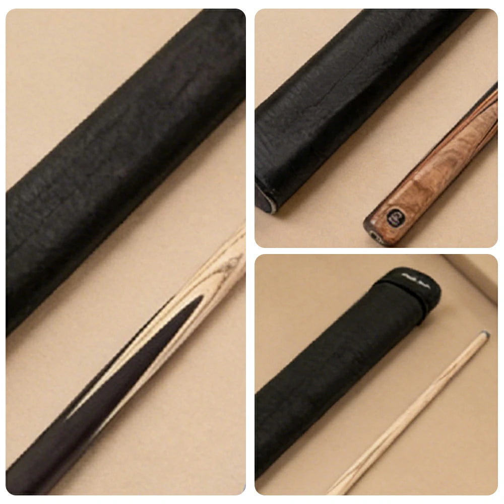 RILEY One-Piece Feel Pool Cue - Balanced Feel & Shot Control, Ash Wood Shaft & Ebony Butt, 9.5mm Leather Tip