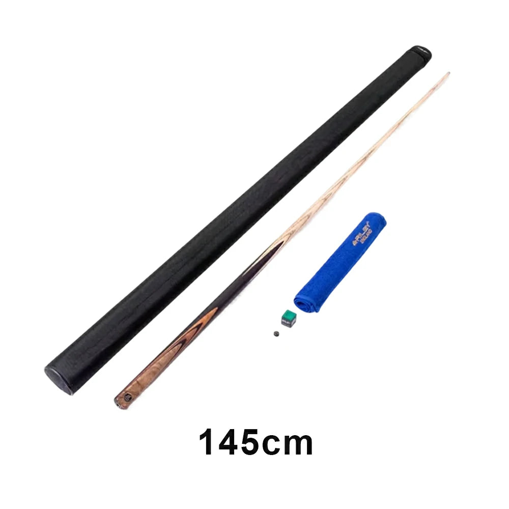 RILEY One-Piece Feel Pool Cue - Balanced Feel & Shot Control, Ash Wood Shaft & Ebony Butt, 9.5mm Leather Tip
