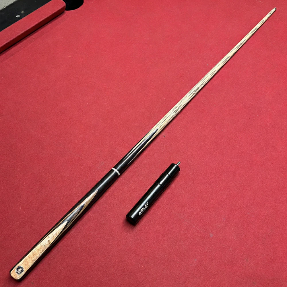 RILEY 3/4 Split Pool Cue - Balanced Feel & Shot Control, Ash Wood Shaft & Ebony Butt, 9.5mm Leather Tip
