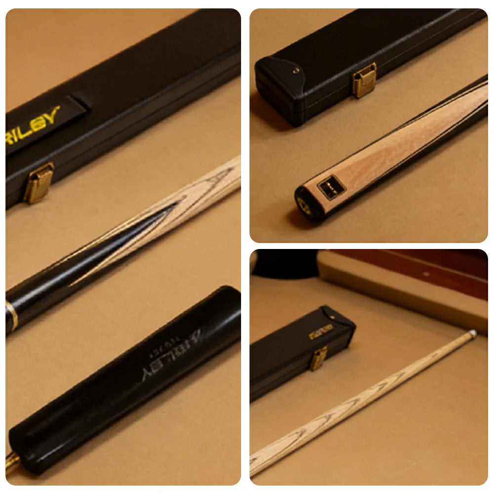 RILEY One-Piece Pool Cue - Precision Control & Low Deflection, Ash Wood Shaft & Maple Butt, 9.5mm Pro Leather Tip