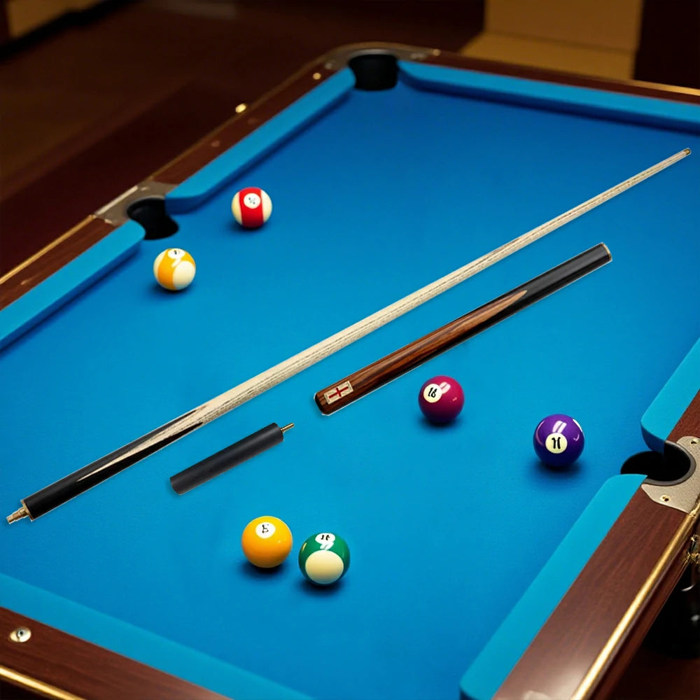 RILEY Billiard Cue Stick 3/4 Split, Ash Shaft, 9.5mm Tip, Smooth Stroke with 6" Extension - 145cm