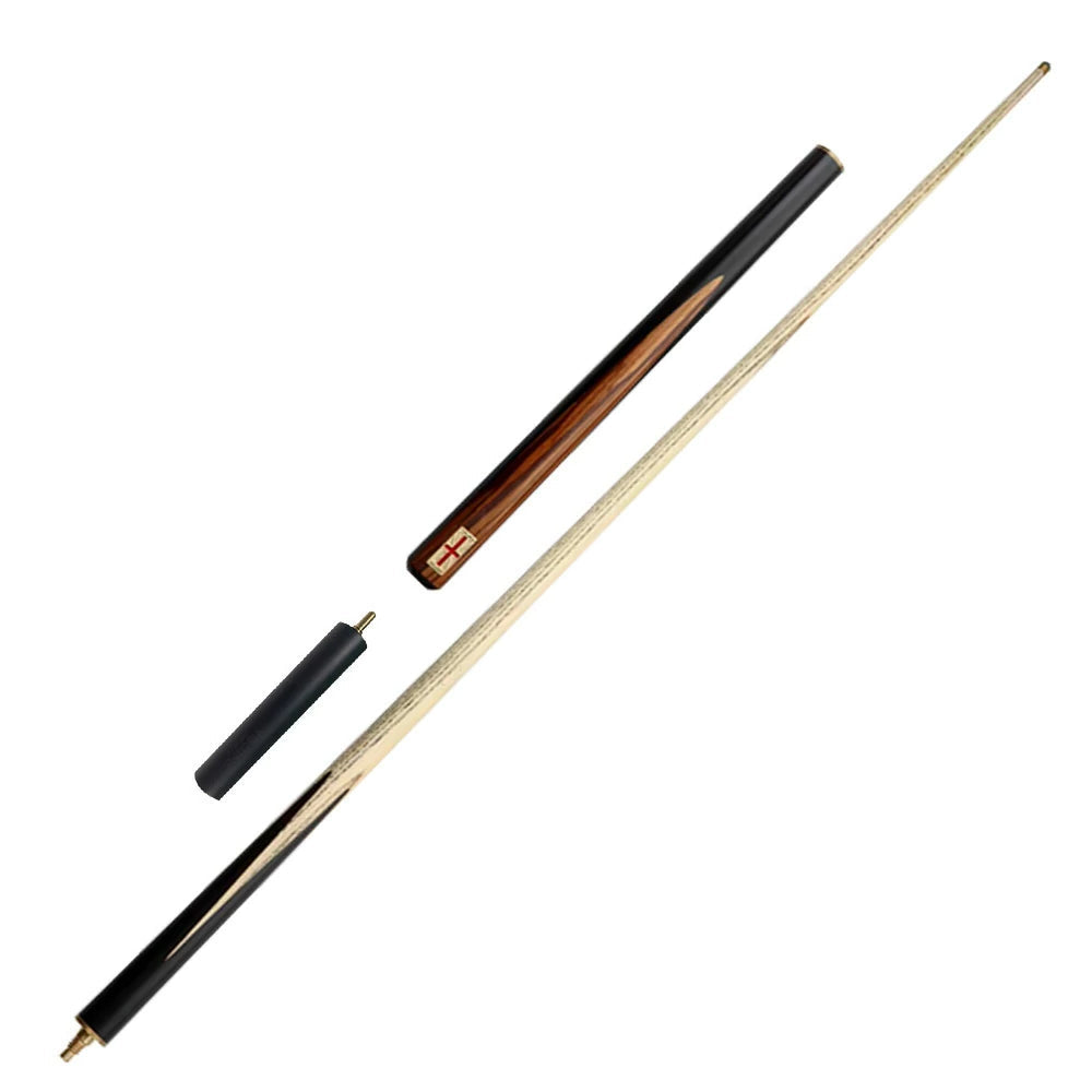 RILEY Billiard Cue Stick 3/4 Split, Ash Shaft, 9.5mm Tip, Smooth Stroke with 6" Extension - 145cm