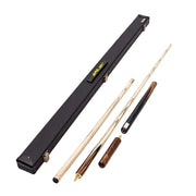 RILEY 3/4 Split Pool Cue - Precision Control & Balanced Feel, Ash Wood Shaft & Ebony Butt, 9.5mm Multilayer Leather Tip