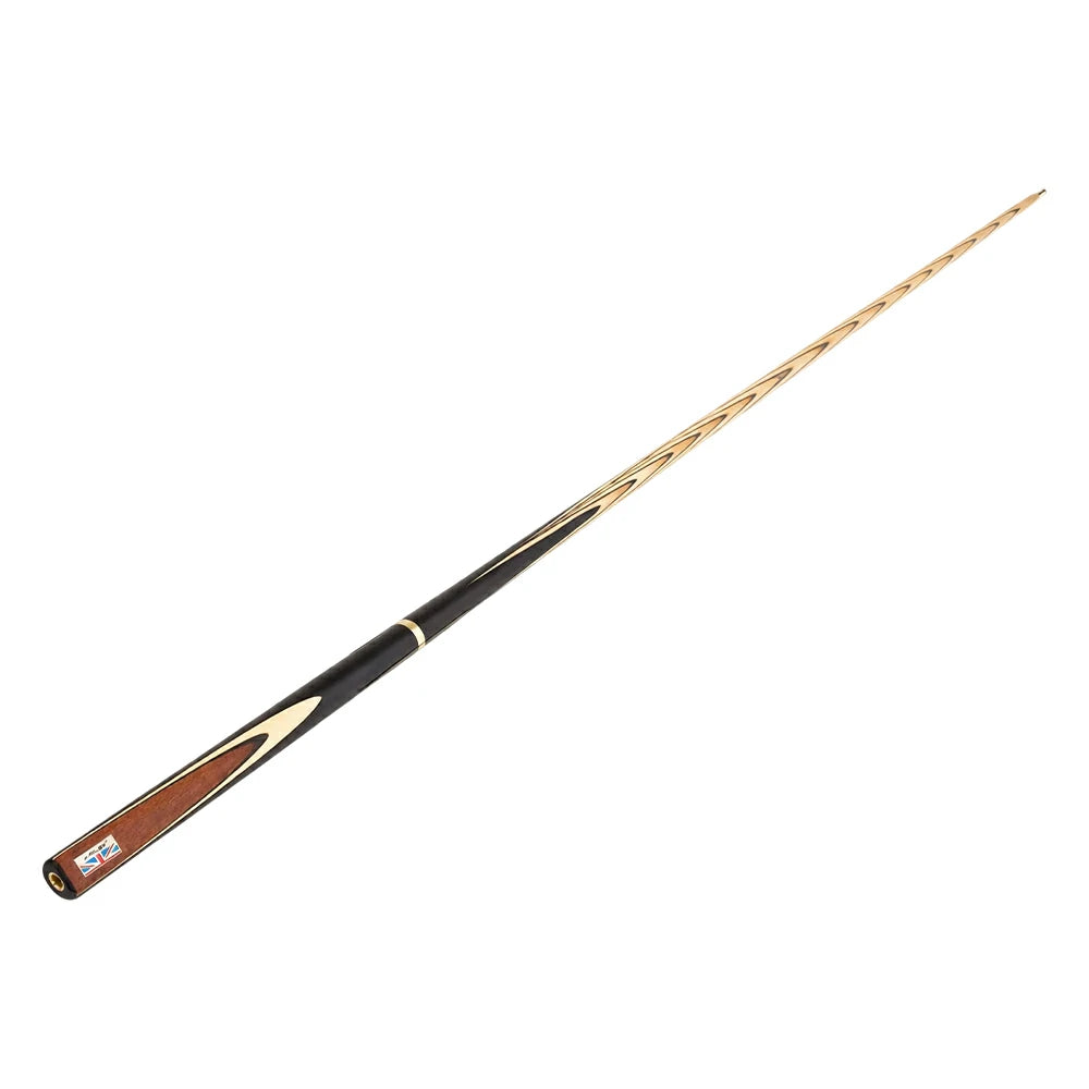 RILEY 3/4 Split Pool Cue - Consistent Control & Smooth Strike, Ash Wood Shaft & Ebony Butt, 9.5mm Pro Leather Tip