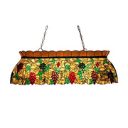 ARIX Billiard Table Light - Fruit Design Stained Glass, Handmade Craft, Durable Iron Fittings, E27 Socket, Vintage Pool Table Lighting