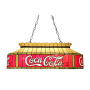 ARIX Billiard Table Light - Handmade Stained Glass, Durable Iron Fittings, E27 Socket, Artistic Vintage Pool Table Lighting - Red