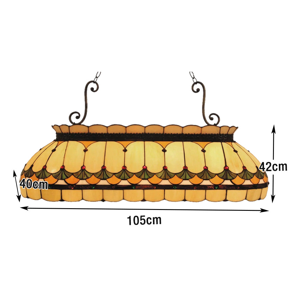 ARIX Minimalist Billiard Pendant Light - Simple Glass Shade, Handmade Craft, Durable Iron Fittings, E27 Socket, Modern Pool Table Lighting - Yellow