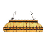 ARIX Minimalist Billiard Pendant Light - Simple Glass Shade, Handmade Craft, Durable Iron Fittings, E27 Socket, Modern Pool Table Lighting - Yellow