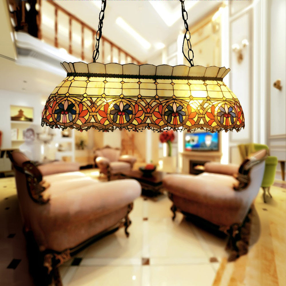 ARIX Billiard Pendant Light - Glass Shade, Handmade Craft, Durable Iron Fittings, E27 Socket, Stylish Pool Table Lighting - Yellow