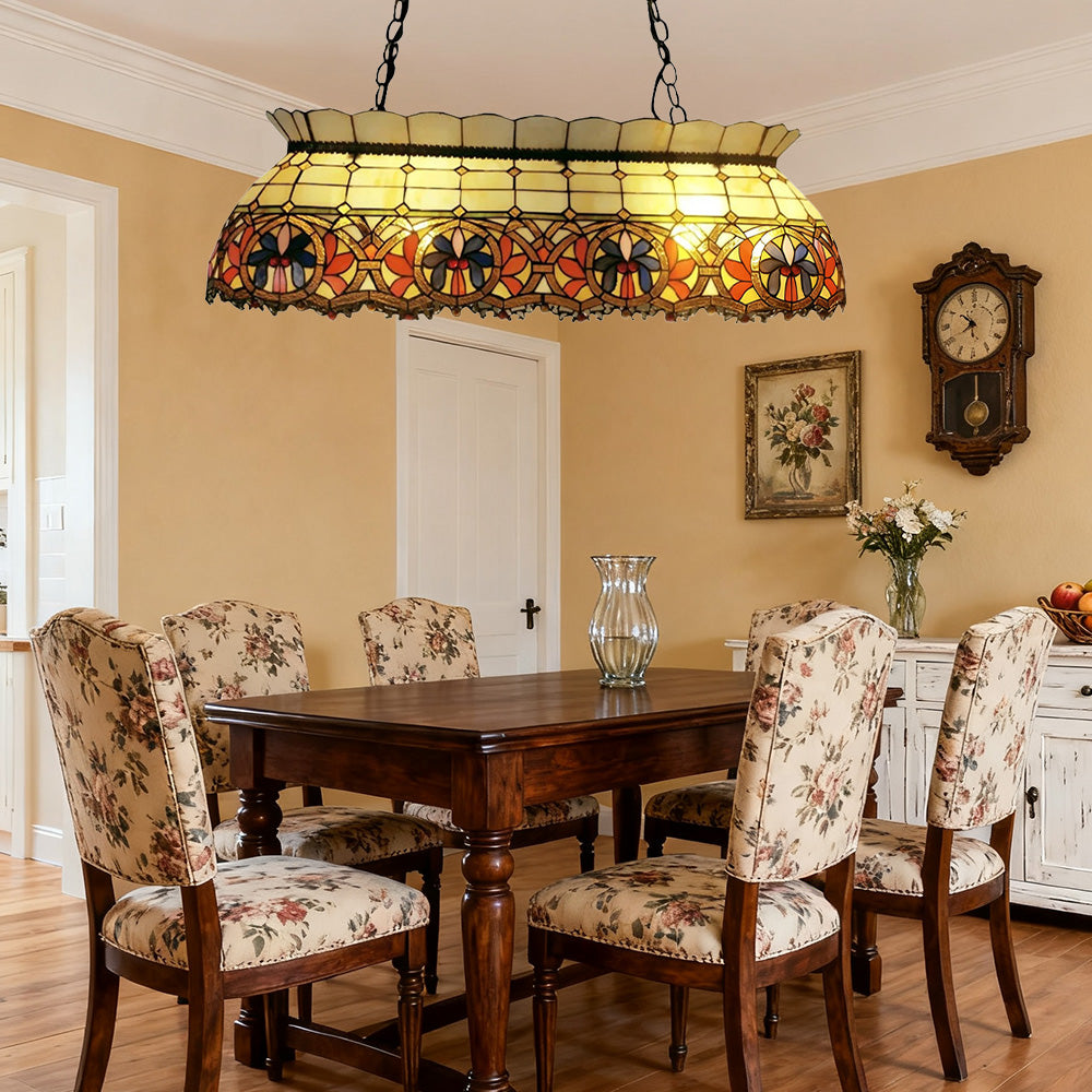 ARIX Billiard Pendant Light - Glass Shade, Handmade Craft, Durable Iron Fittings, E27 Socket, Stylish Pool Table Lighting - Yellow