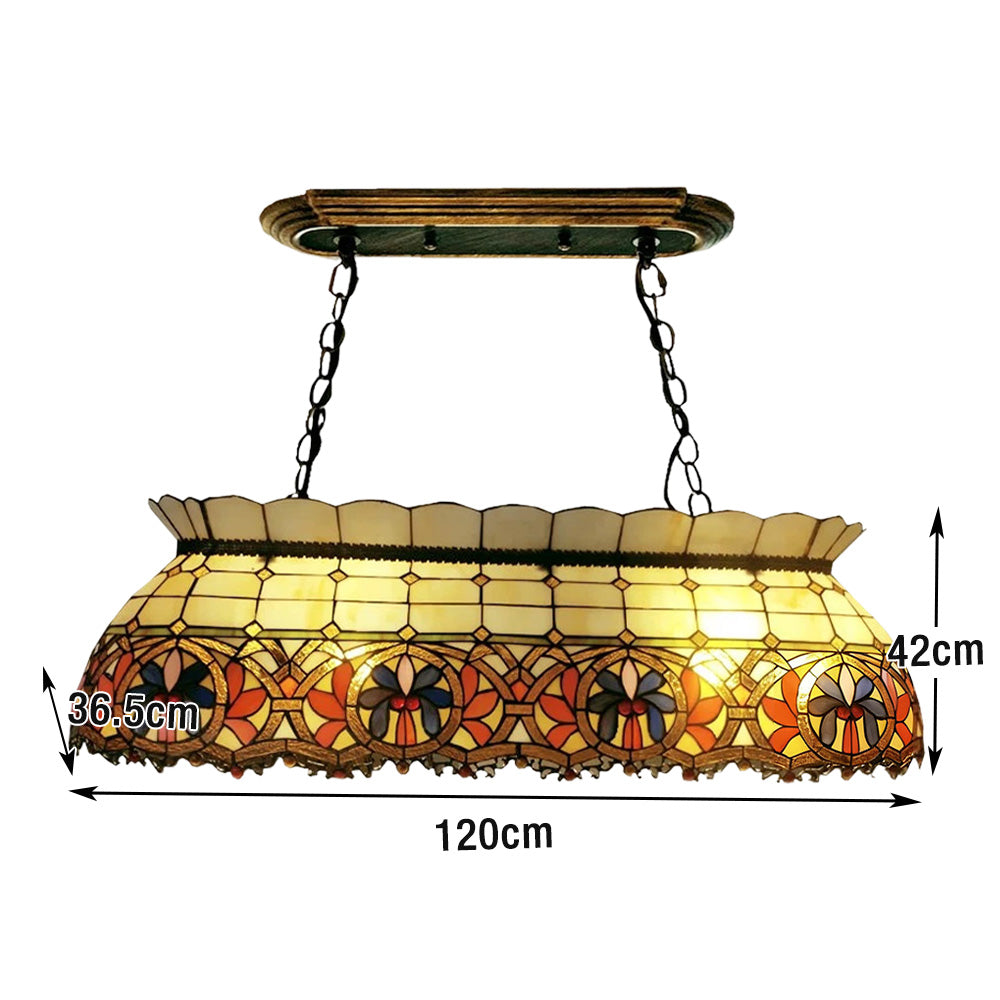 ARIX Billiard Pendant Light - Glass Shade, Handmade Craft, Durable Iron Fittings, E27 Socket, Stylish Pool Table Lighting - Yellow