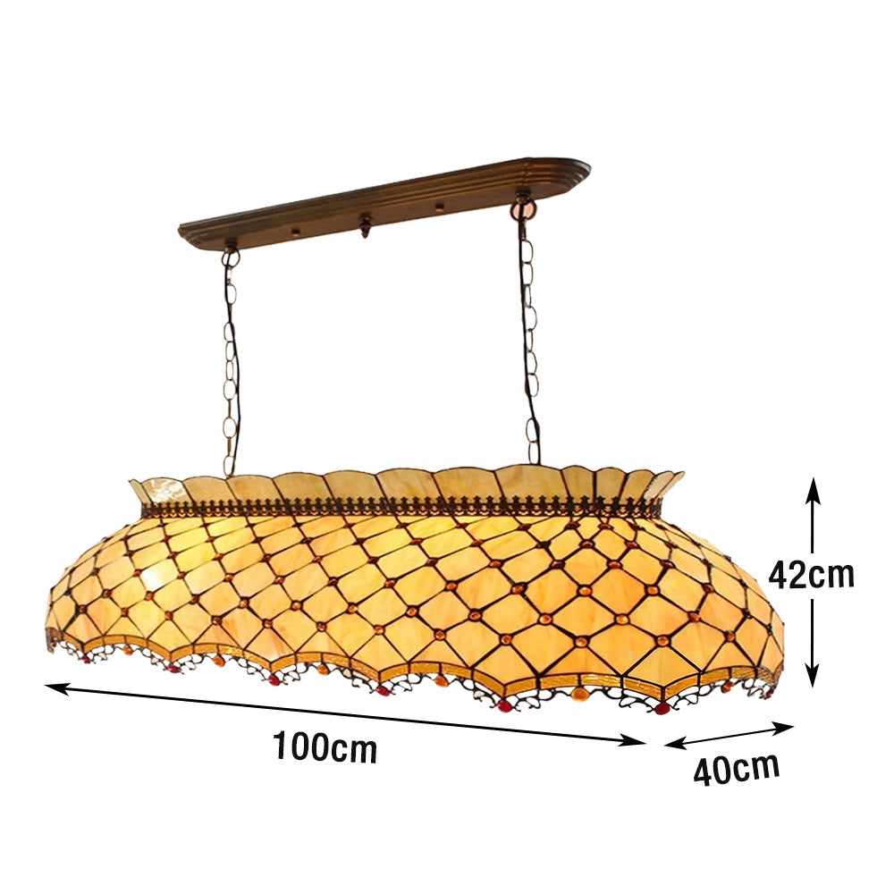 ARIX Billiard Pendant Light - Glass Shade, Bright Lighting, Durable Iron Fittings, E27 Socket, Stylish Pool Table Lighting - Yellow